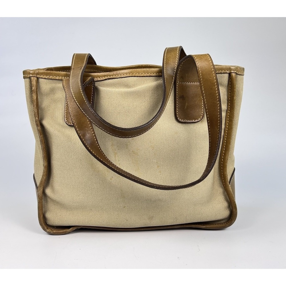 Vintage Ghurka Marley Hodgson No 70 Chukka Stadium Tote Bag Khaki Canvas Leather - Picture 2 of 12
